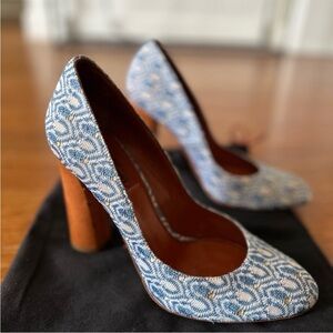 Missoni Blue and Brown Patterned Heels